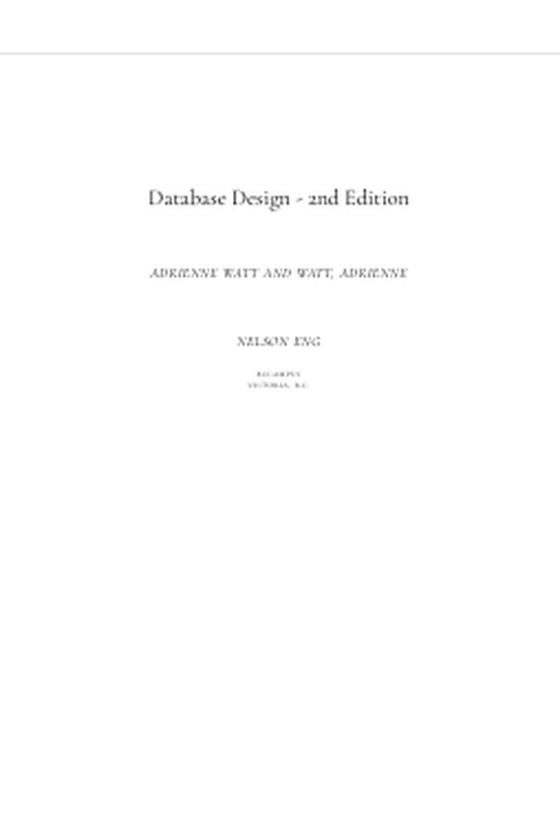 Database Design, 2nd Edition