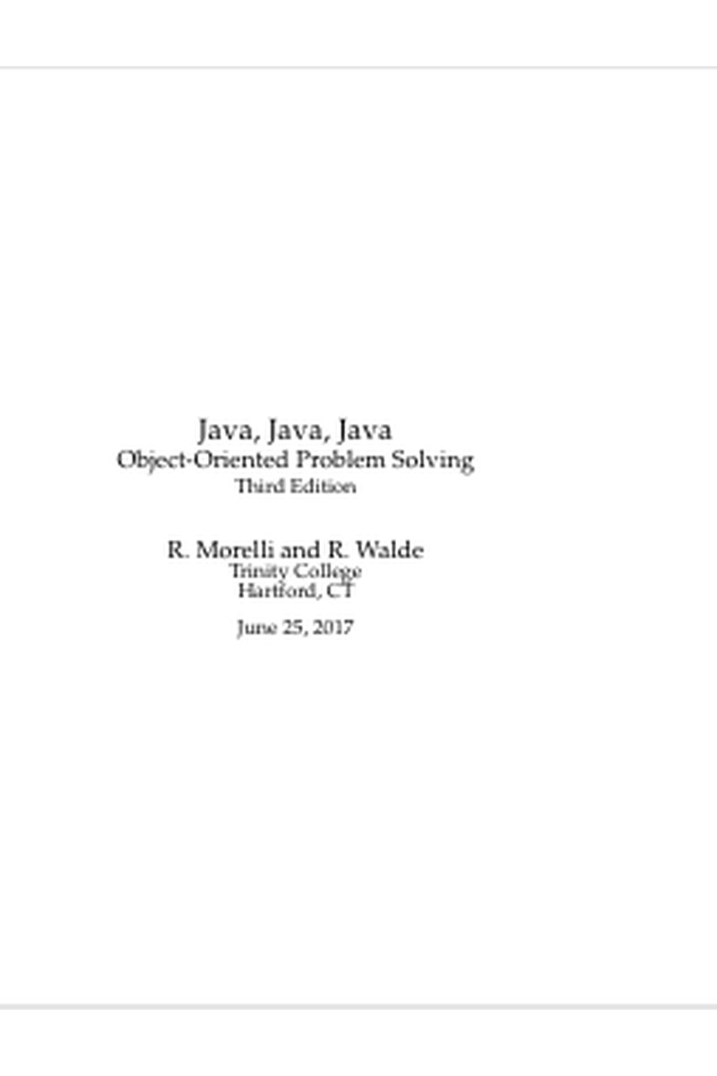 How to Think Like a Computer Scientist (Java Version)