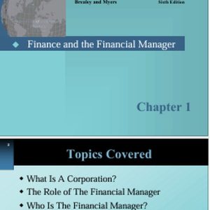 Principles of Corporate Finance