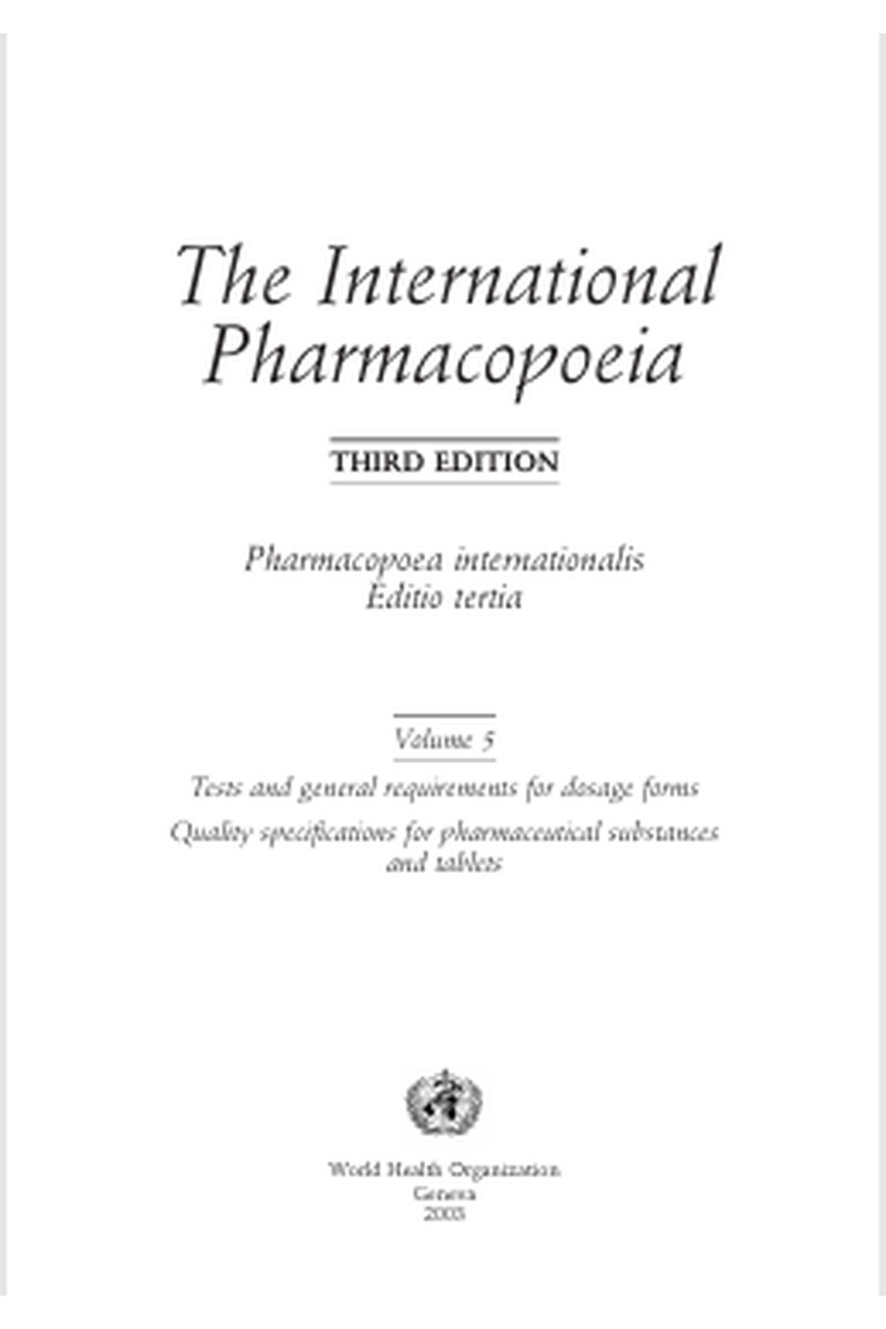 The International Pharmacopoeia